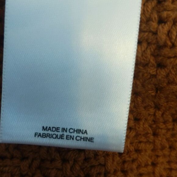 Express cable knit turtleneck sweater, rust, cotton/acrylic blend, Small - Picture 6 of 8